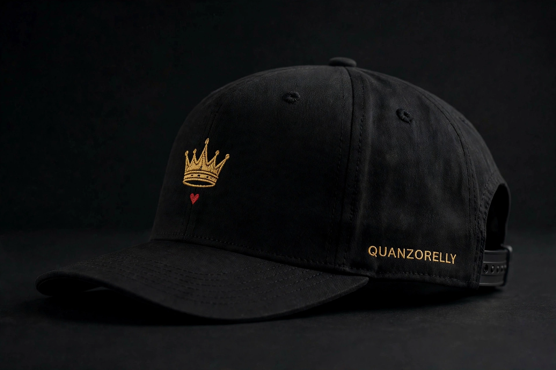 Crown cap — cap with the gold crown emblem embroidered on the front