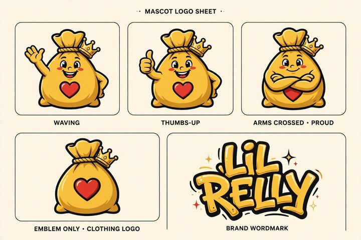 Lil Relly — the crowned money bag character sheet